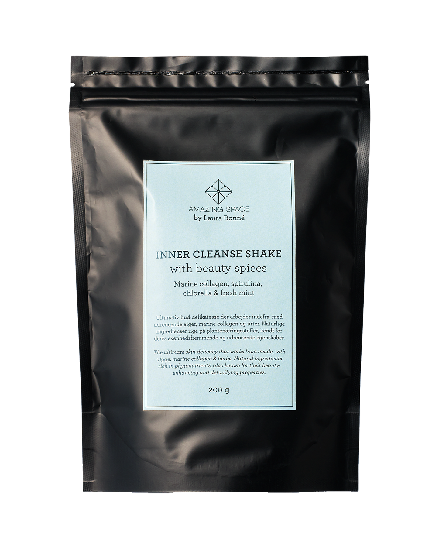Amazing Space – Inner Cleanse Shake Marine Collagen, Spirulina, Chlorella & Fresh Mint (200G)