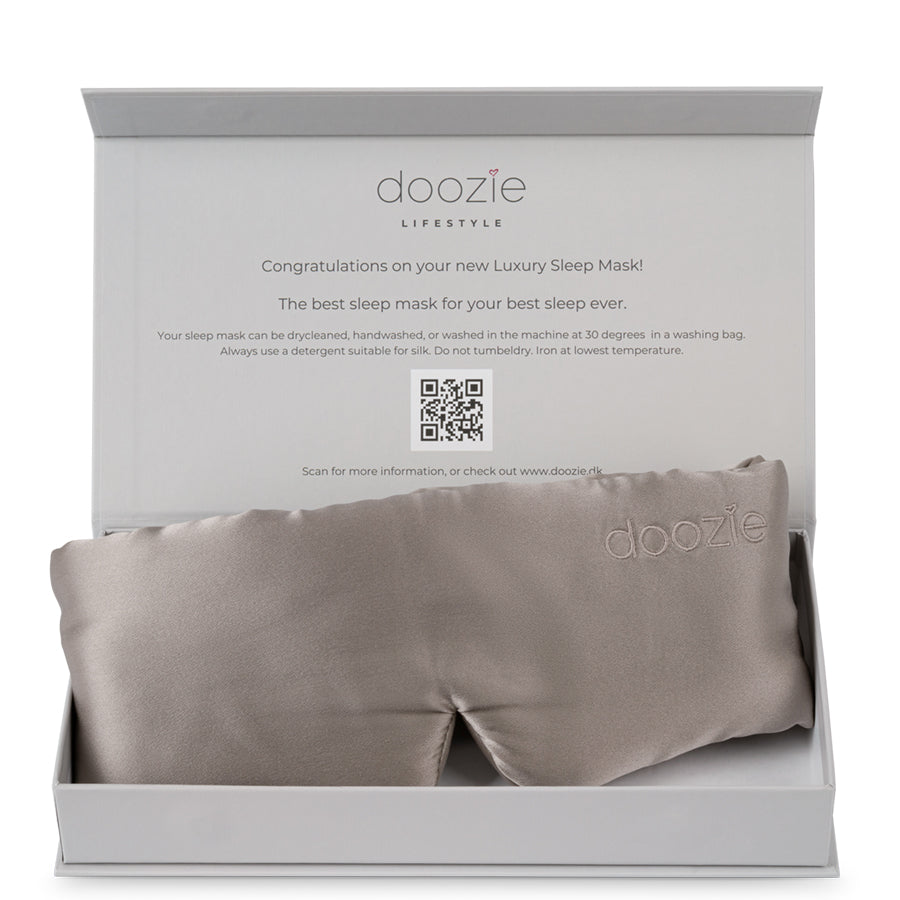 Doozie – Luxury Sleep Mask Pearl Grey - billede 4