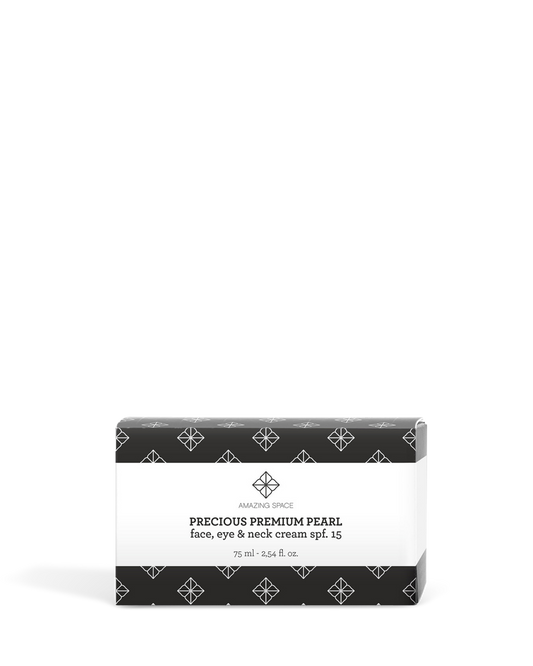Amazing Space Precious Premium Pearl Face, Eye & Neck Cream SPF 15 75 ml med æske