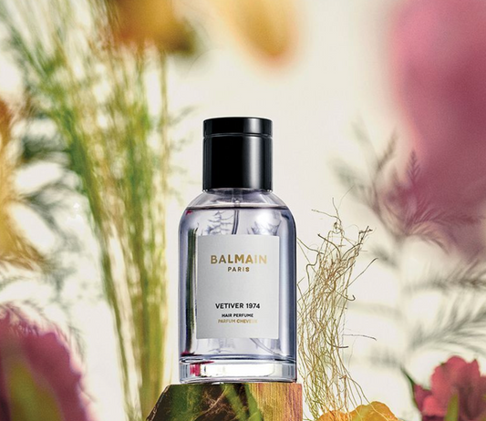 Balmain – Vetiver 1974 Hair Perfume features a blend of grapefruit