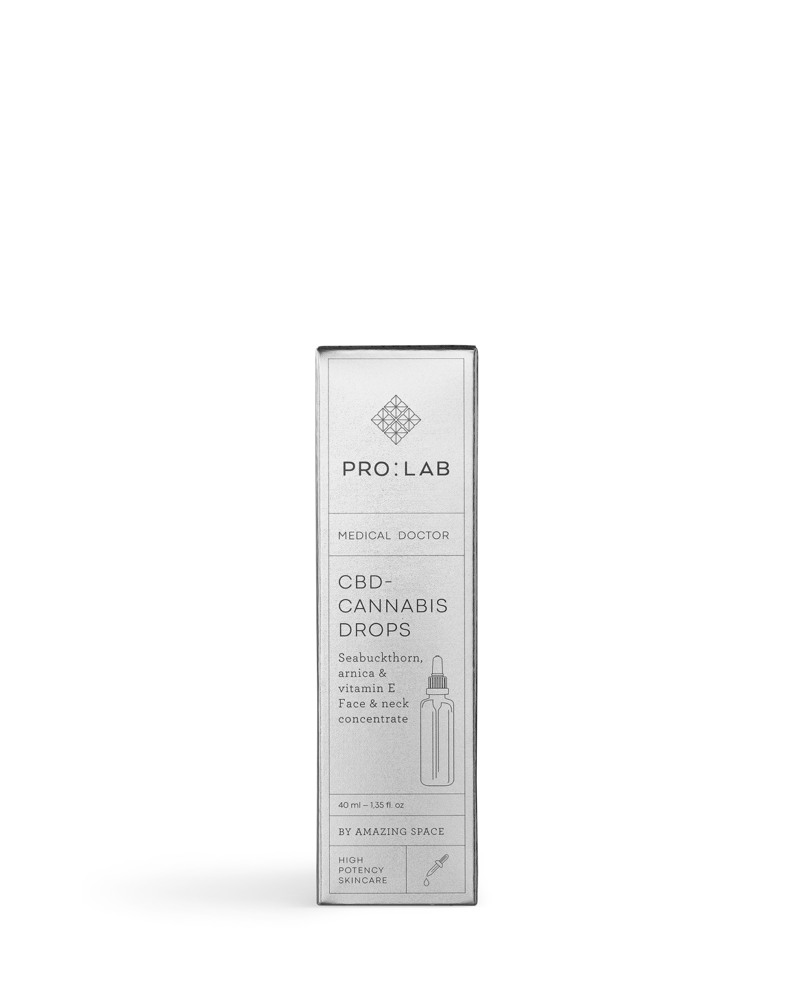 Amazing Space – PRO:LAB – CBD-Cannabis Drops – Face & Neck Concentrate (40ml) - billede 2