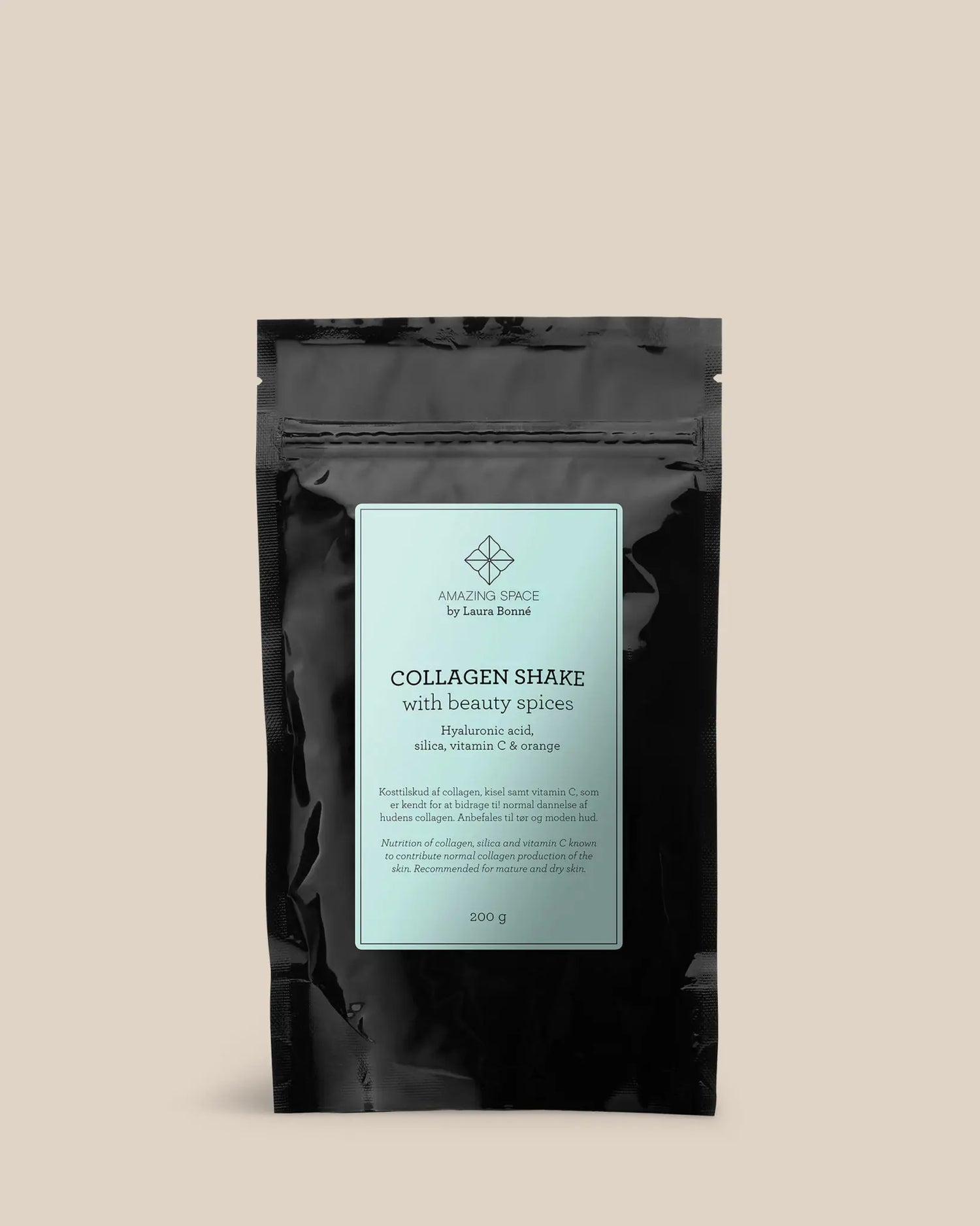 Amazing Space – Collagen Shake Hyaluronic Acid, Silica, Vitamin C & Orange (200G)
