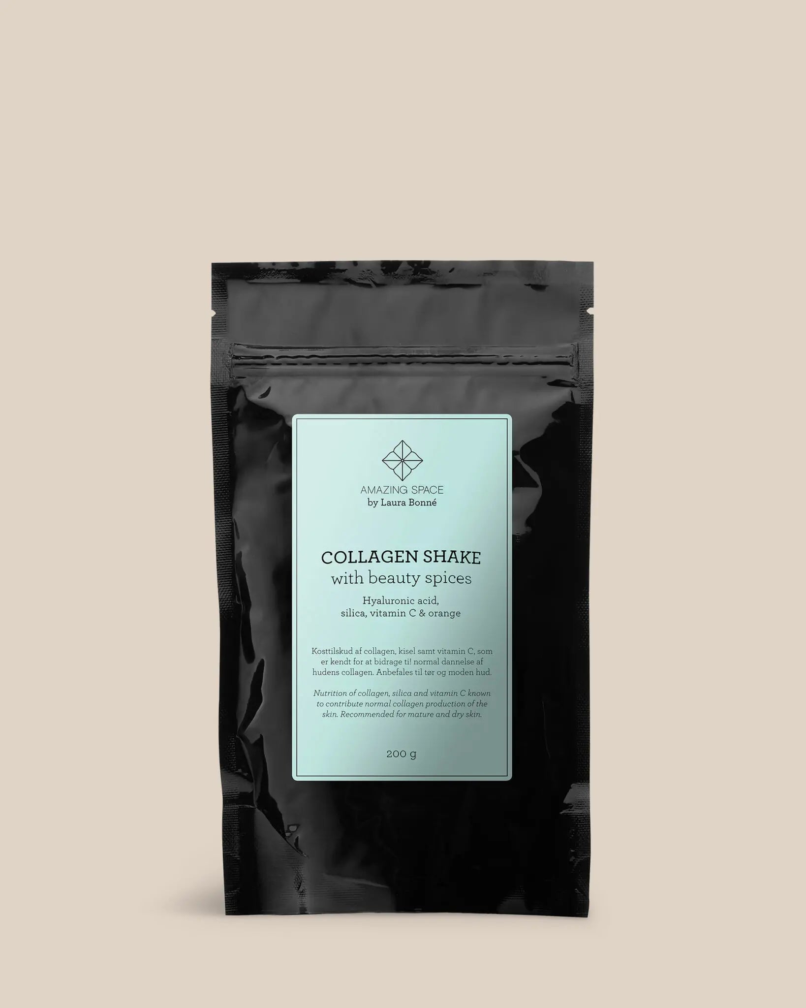 Amazing Space – Collagen Shake Hyaluronic Acid, Silica, Vitamin C & Orange (200G)