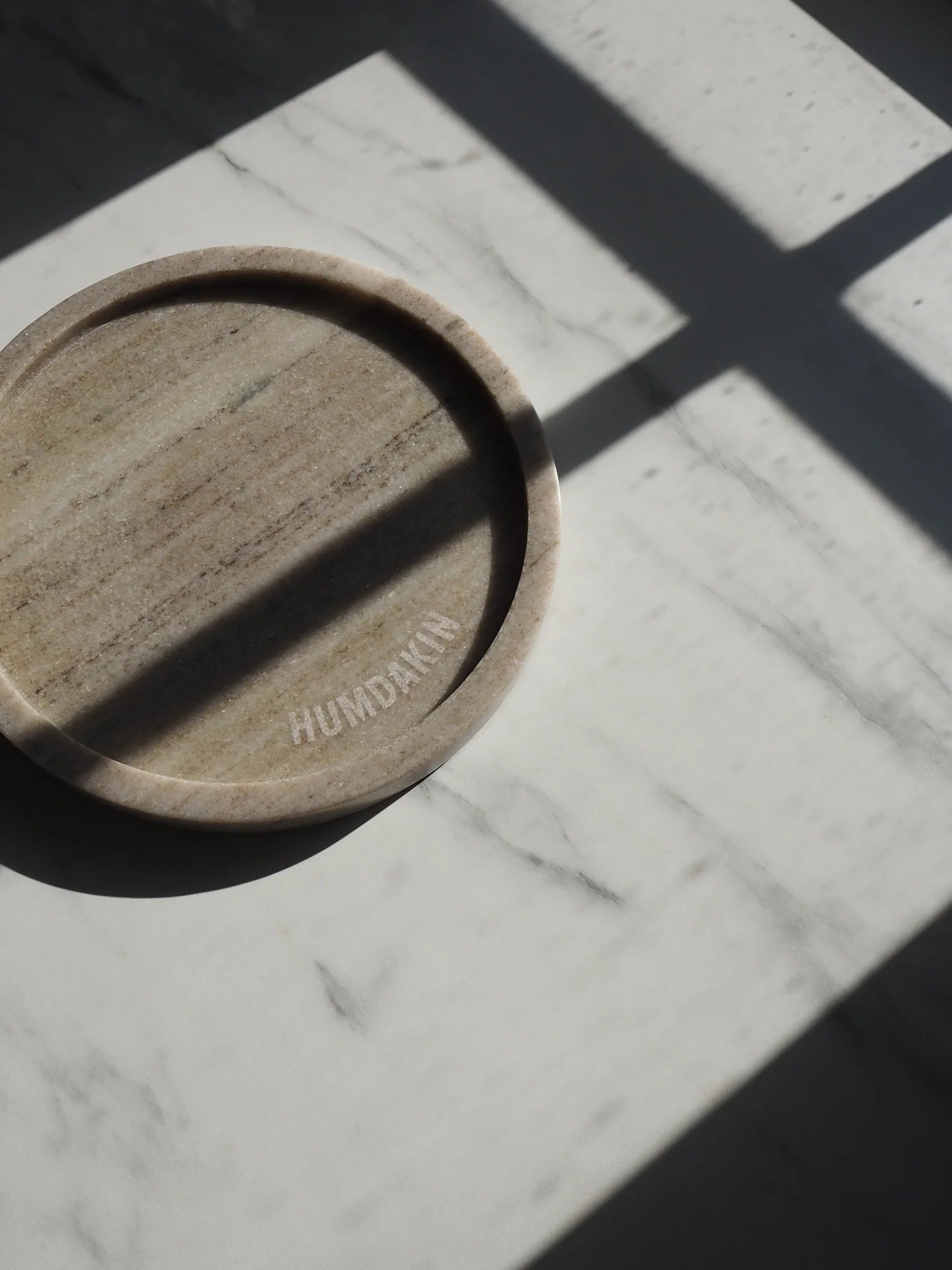 Humdakin – Marble Tray – Round – Brown - billede 2
