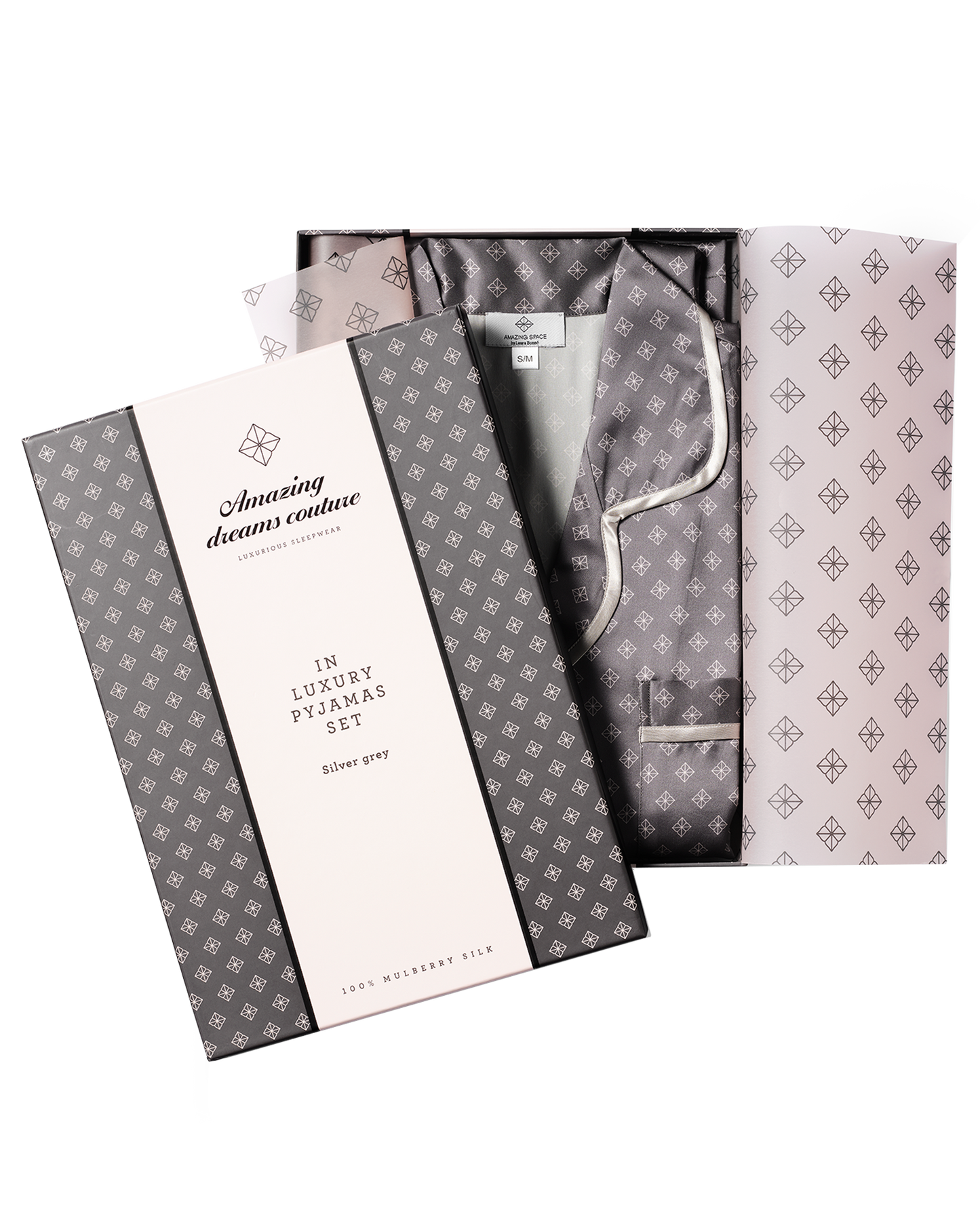 Amazing Space – N Luxury Pyjamas Sølvgrå
