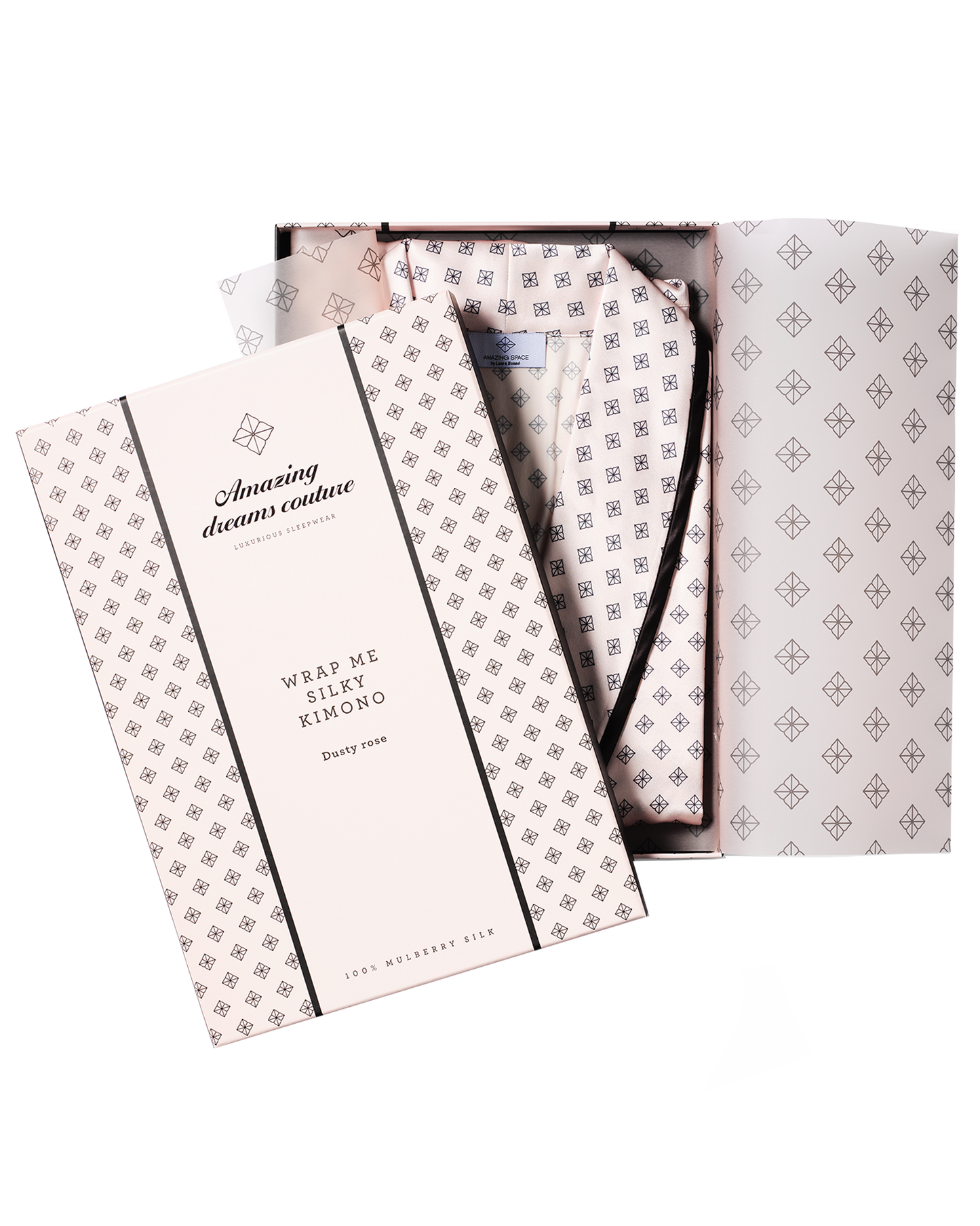 Amazing Space – AMAZING DREAMS Wrap Me Silky Kimono Lyserød
