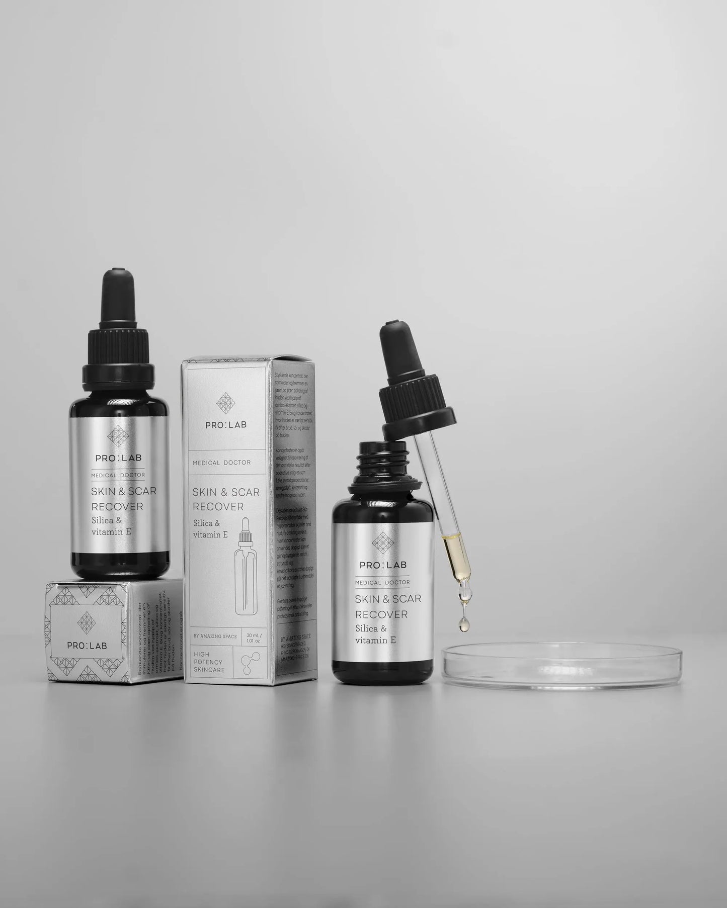 Amazing Space – PRO:LAB – Skin & Scar Recover – Silica & Vitamin E (30ml) - billede 3