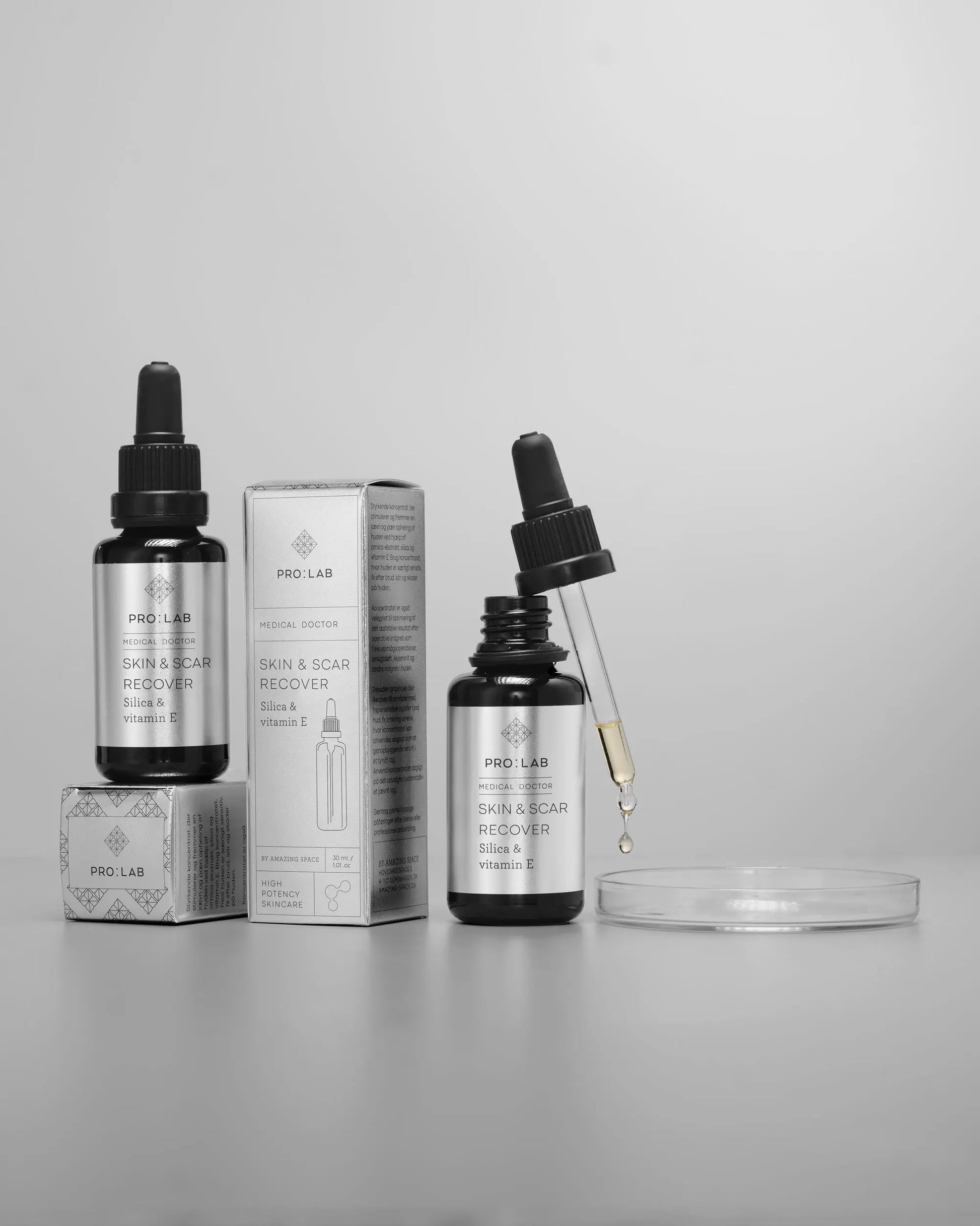 Amazing Space – PRO:LAB – Skin & Scar Recover – Silica & Vitamin E (30ml) - billede 3