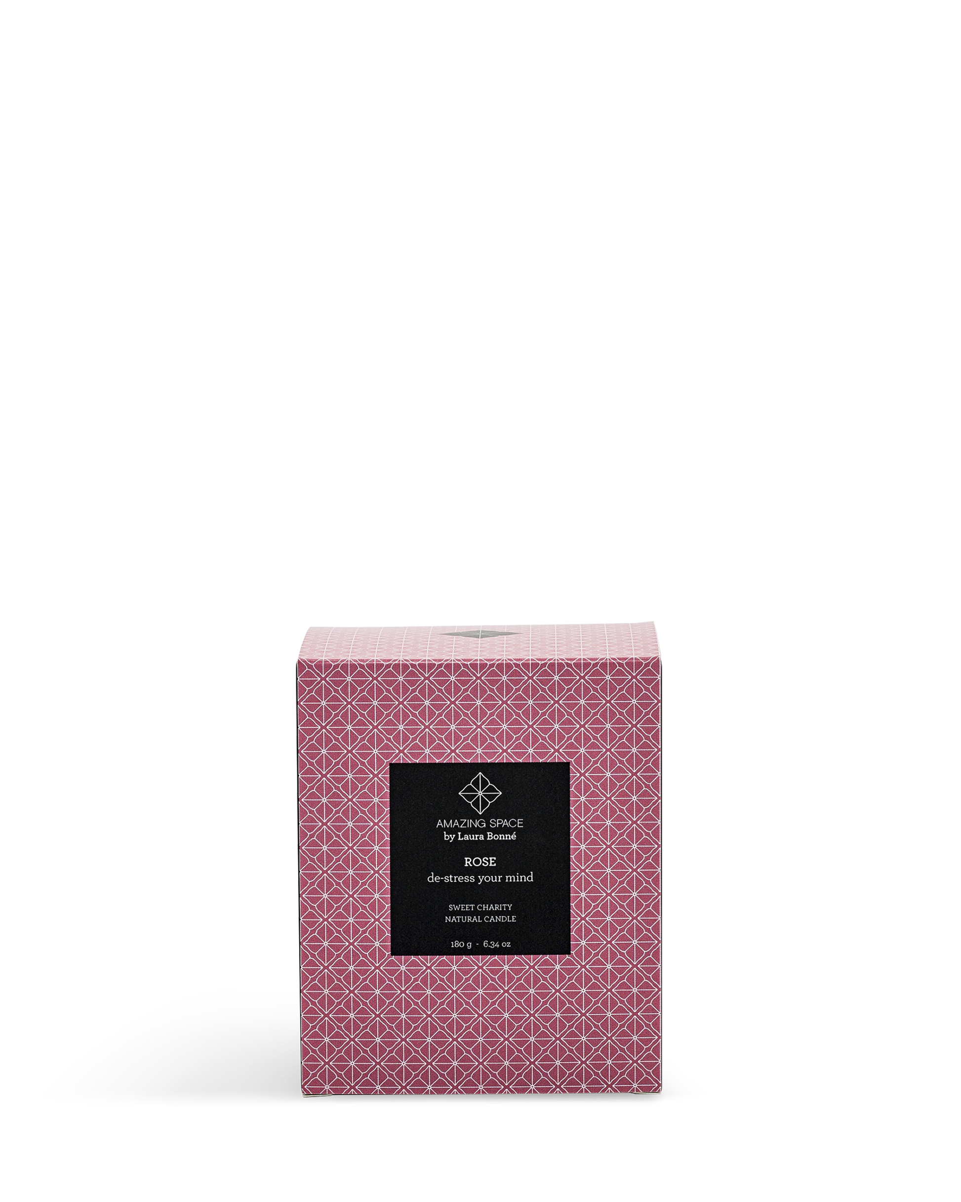 Amazing Space – Rose Candle – De-Stress Your Mind (180g) - billede 2