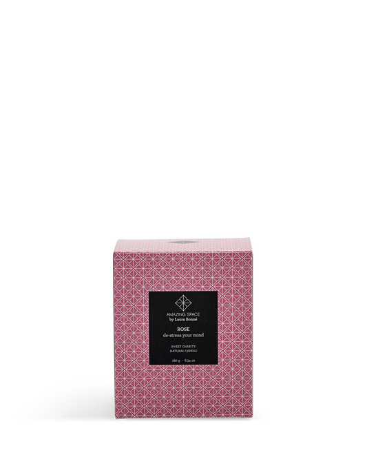 Amazing Space – Rose Candle – De-Stress Your Mind (180g) - billede 2