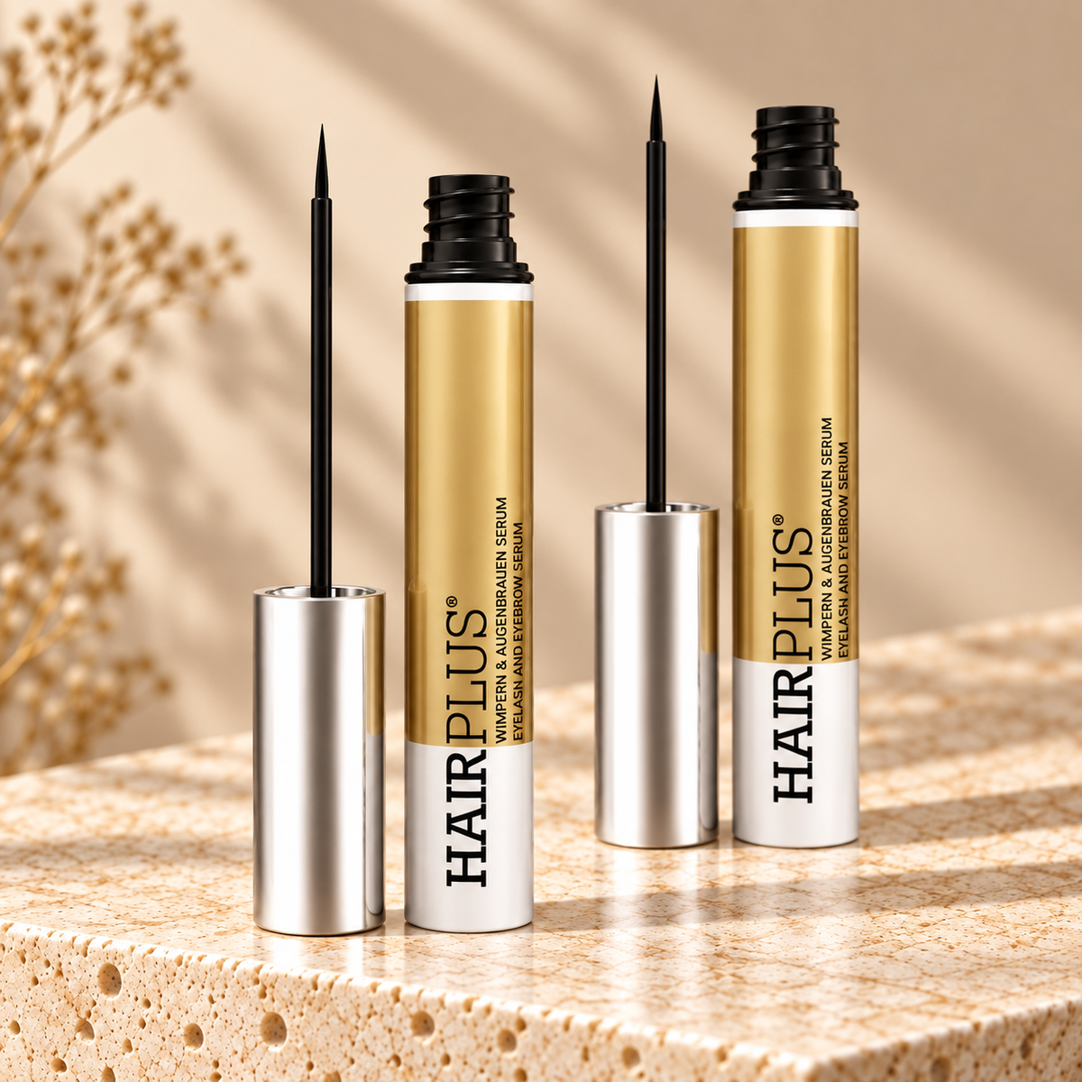 Tolure Hairplus 2-pack på travertin i samme beige billedstil.