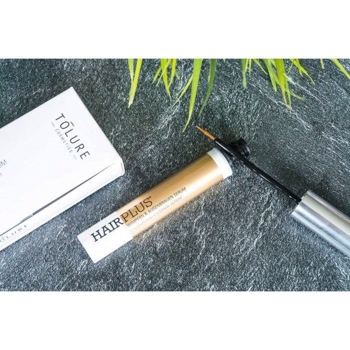 Tolure Hairplus Bryn Serum 3 ml med æske og produkt.