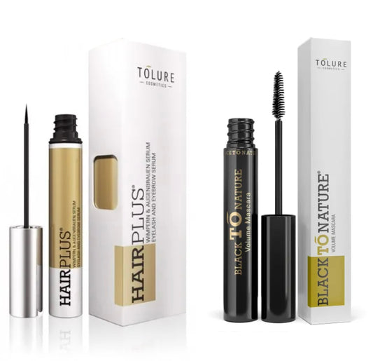 Tolure – Hairplus Vippeserum + Mascara Sæt