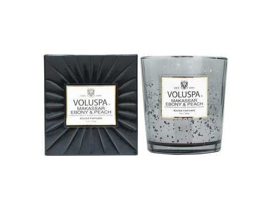 Voluspa – Makassar Ebony & Peach Boxed Candle (269 g)